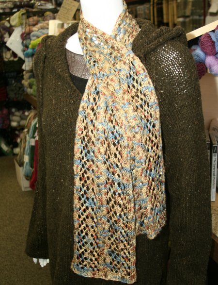 Jimmy Beans Wool Arrowhead Lace and Cable Scarf Knitting Pattern