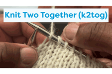 Knitting Instructional: How to Knit Two Together (K2Tog)