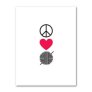Knitterella Blank Notecards Accessories - Peace, Love, Crochet