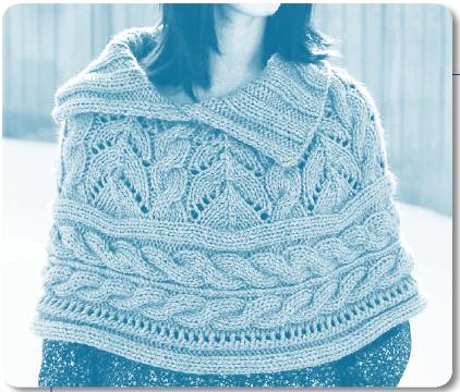 Berroco Peruvia Quick Yarn - Lace and Cables Capelet Free Pattern