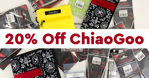 20% Off ChiaoGoo text over multiple knitting needle cases