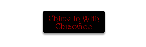 Chime In With ChiaoGoo text over a black background