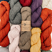 A bundle of different colored yarns