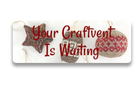 You Craftvent is waiting text over small knit ornaments