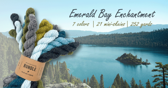 Emerald Bay Enchantment bundle with a background of a lake