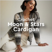 Crochet Moon & Stars Cardigan