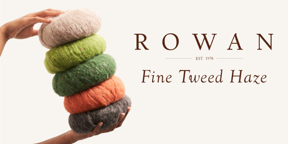 Rowan Fine Tweed Haze with 5 balls of variegated yarn