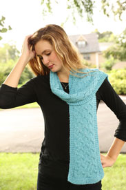 Plymouth Viento Cabled Cowl & Scarf Kit