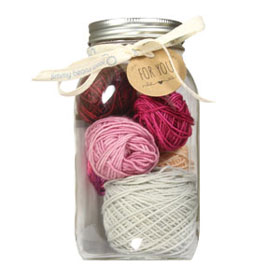 Jimmy Beans Wool Modicum Mitts Mason Jar Sampler kits Pinks and Reds