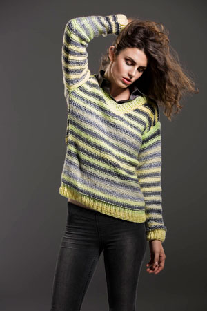 Shaded Stripes Sweater Free Pattern