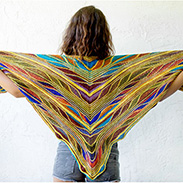 Urth Yarns Uneek Fingering and Cascade Heritage Butterfly Papillon Shawl