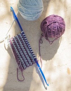 Double Ended Crochet swatch