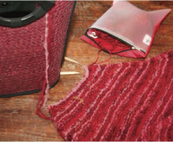 Knit Red Shawl