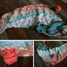 Rachel's Quilted Knit Shawl