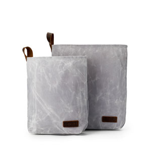 della Q Maker's Canvas Knit Sacks (Set of 2) - Light Grey