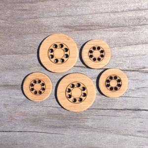 Katrinkles Bamboo Buttons - 8 Hole- 3/4" photo