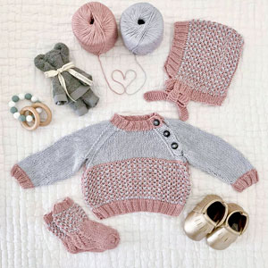 Jimmy Beans Wool Tiny Tots Tin kits Pink Linen
