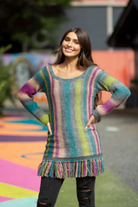 Universal Yarns Patterns - Colorburst - Chroma Collection Patterns - Sweep Pullover - PDF DOWNLOAD