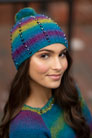 Universal Yarns Colorburst - Chroma Collection - Tourmaline Hat - PDF DOWNLOAD Patterns photo