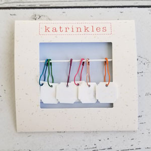Katrinkles Write on / Wipe Off Stitch Markers White Acrylic
