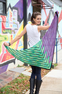 Bamboo Pop - Adult - Staggered Shawl - PDF DOWNLOAD by Universal Yarns