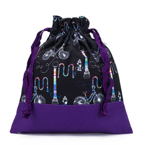 della Q Small Eden Project Bag - 115-1 - Fabric Print Collection - Yarn Bombing (Preorder - Ships September)