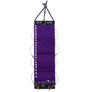 Hanging Circular Needle Organizer - 142-1 - Fabric Print Collection - Yarn Bombing by della Q