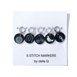Stitch Marker Sets - Fabric Print Collection - Yarn Bombing by della Q