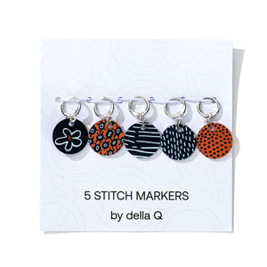 Stitch Marker Sets - Fabric Print Collection - Knitted Rows by della Q