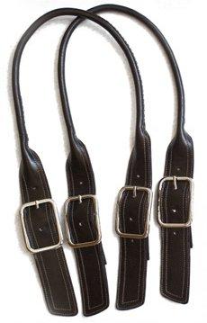 Grayson E Large Rolled Leather Handles with Buckle - Black (2nd Quality)