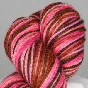 Misti Alpaca Hand Dyed Worsted 100% Baby Alpaca Yarn - Pink Mocha Delight - EZ08 (Discontinued)