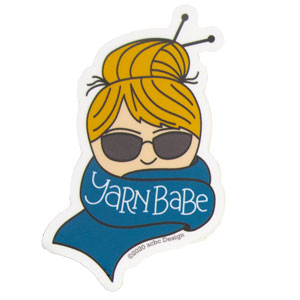 acbc Design Yarn Babe Collection Blue Scarf - Vinyl Sticker