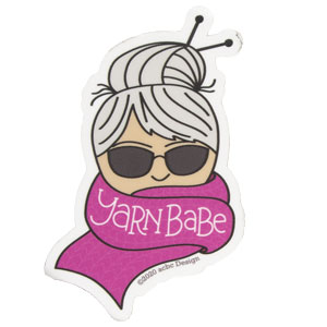 acbc Design Yarn Babe Collection Grey Hair - Vinyl Sticker