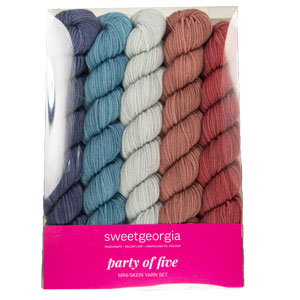 SweetGeorgia Tough Love Sock Party of Five Mini-Skein Set - Modern Desert
