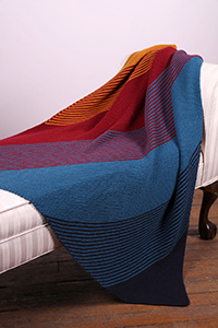 Plymouth Yarn Patterns - 3021 Striped Throw - PDF DOWNLOAD