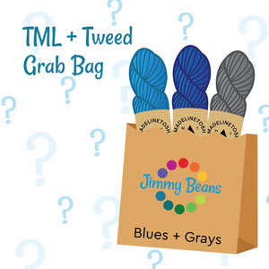 Madelinetosh 3 Skein Mystery Grab Bags kits Tosh Merino Light + Tweed - Blues & Greys