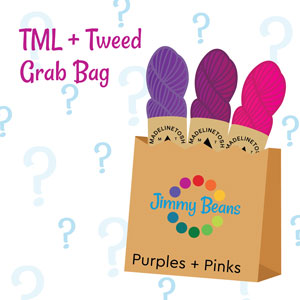 Madelinetosh 3 Skein Mystery Grab Bags kits Tosh Merino Light + Tweed - Purples & Pinks