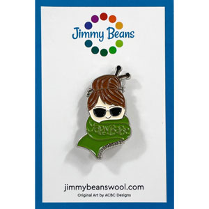 Yarn Babe Pins - Green Scarf by Jimmy Beans Wool