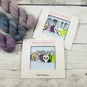 Katrinkles Stitch Markers Skull