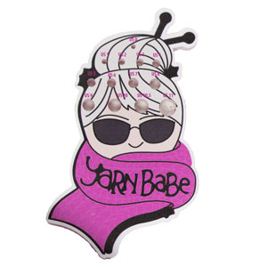 Jimmy Beans Wool Yarn Babe Accessories - Pink Scarf Needle Gauge