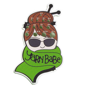 Jimmy Beans Wool Yarn Babe Accessories - Green Scarf Needle Gauge