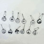 Jimmy Beans Wool Stitch Markers - Black and White Wilderness Accessories photo