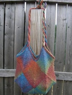 Knit One, Crochet Too Patterns - Painted Diamonds Bag Pattern