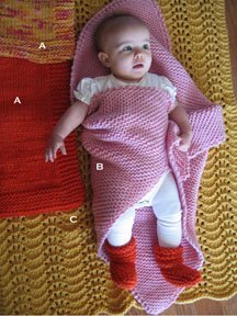 Knitting Pure and Simple Baby & Children Patterns - 0281 - Bulky Baby Blankets and Booties Pattern