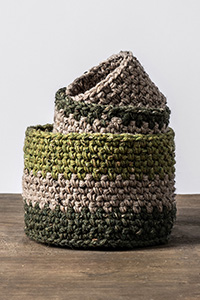 Blue Sky Fibers - Woolstok Tweed Patterns - Portage Crochet Baskets - PDF DOWNLOAD photo
