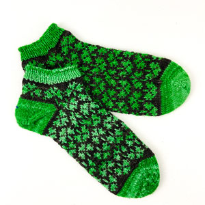 Shamrockin' Knits - Shortie Shamrock Socks by Jimmy Beans Wool