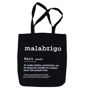 Tote Bags - Tote 'Definition' Black by Malabrigo