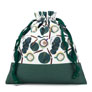 della Q Small Eden Project Bag - 115-1  - Fabric Print Collection - Coffee and Yarn Green