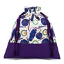 della Q Small Eden Project Bag - 115-1  - Fabric Print Collection - Coffee and Yarn Purple