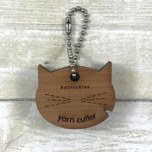 Cat-rinkles Cat Collection - Cat Yarn Cutter - Cedar by Katrinkles